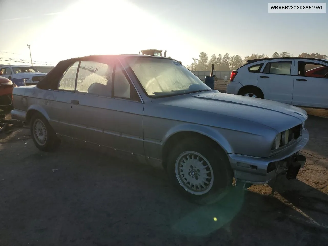 1989 BMW 325 I Automatic VIN: WBABB2303K8861961 Lot: 78730614