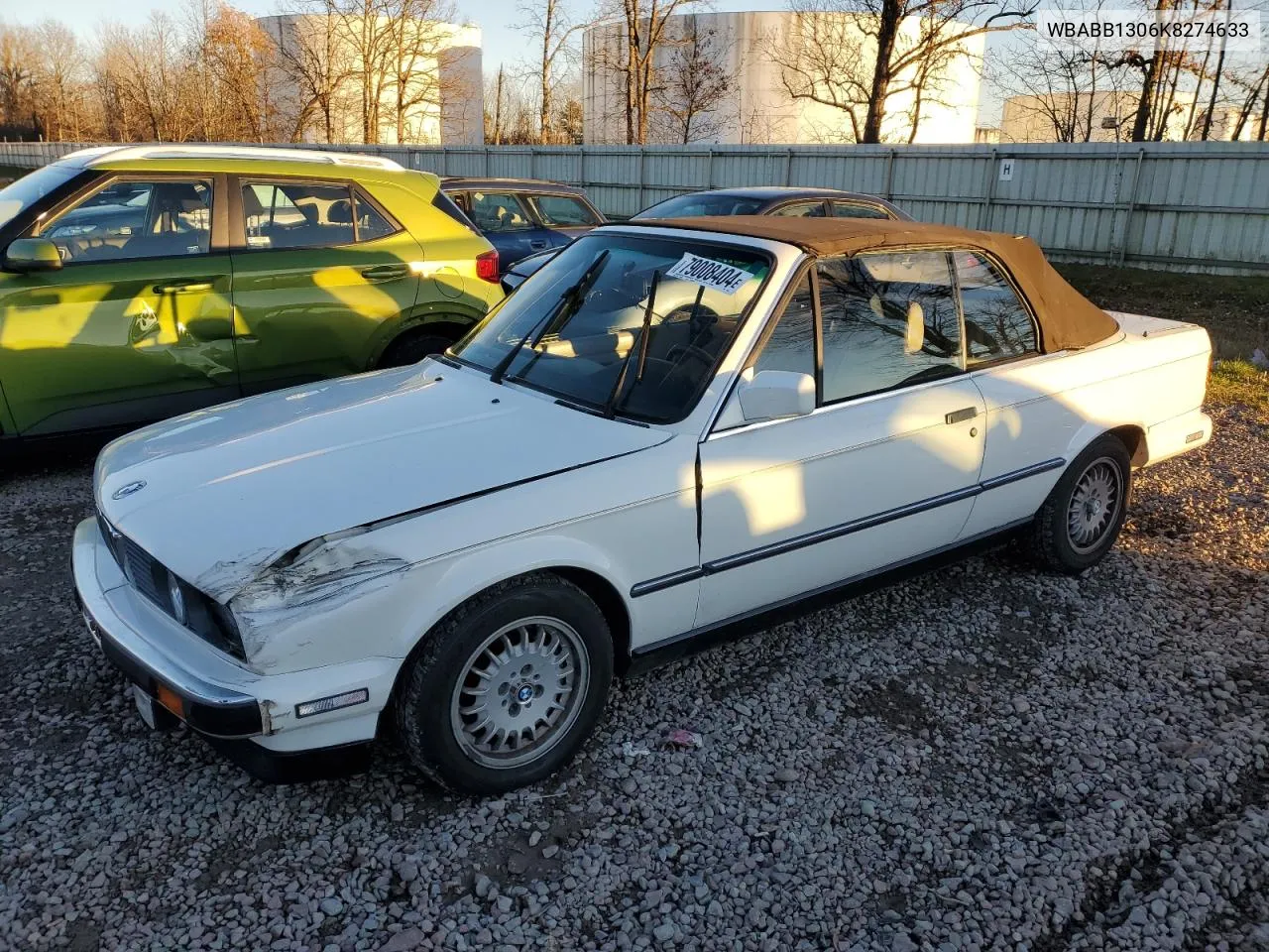 1989 BMW 325 I VIN: WBABB1306K8274633 Lot: 79008404