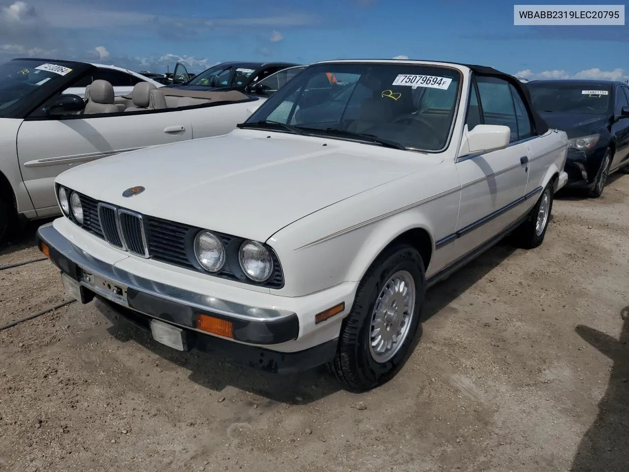 1990 BMW 325 Ic Automatic VIN: WBABB2319LEC20795 Lot: 75079694