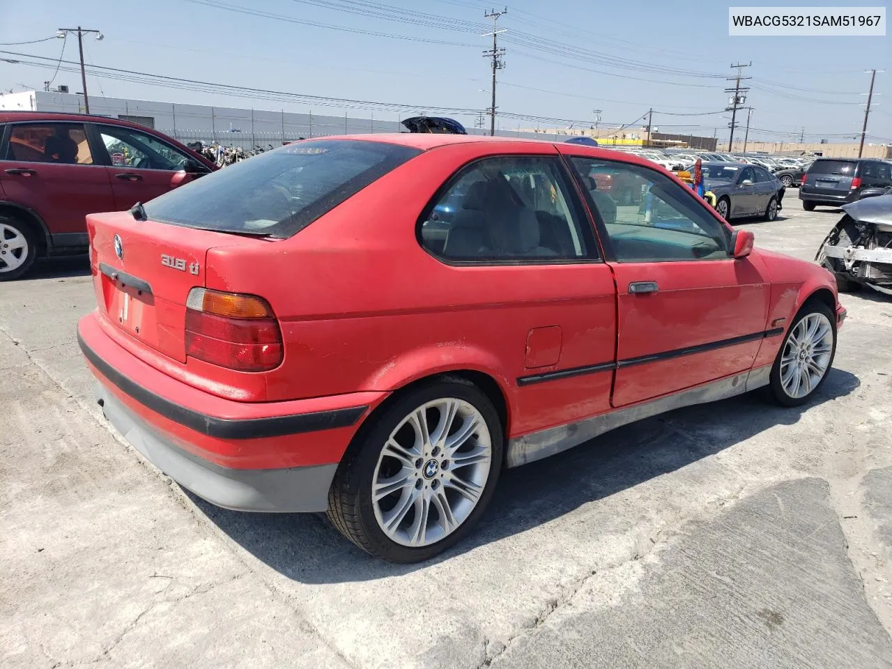 1995 BMW 318 Ti VIN: WBACG5321SAM51967 Lot: 71109174