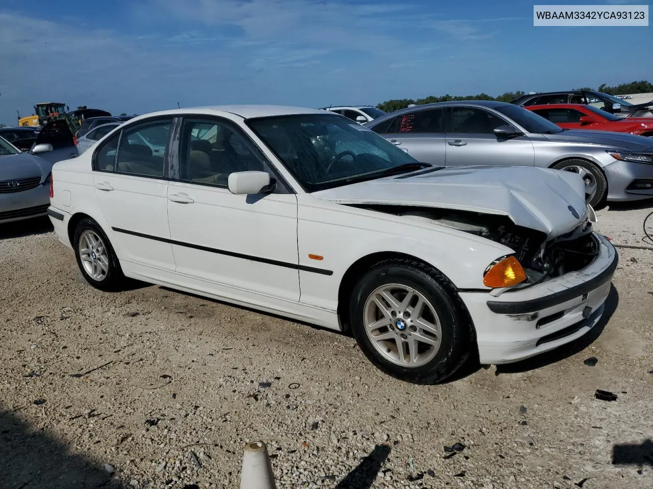 2000 BMW 323 I VIN: WBAAM3342YCA93123 Lot: 65335654