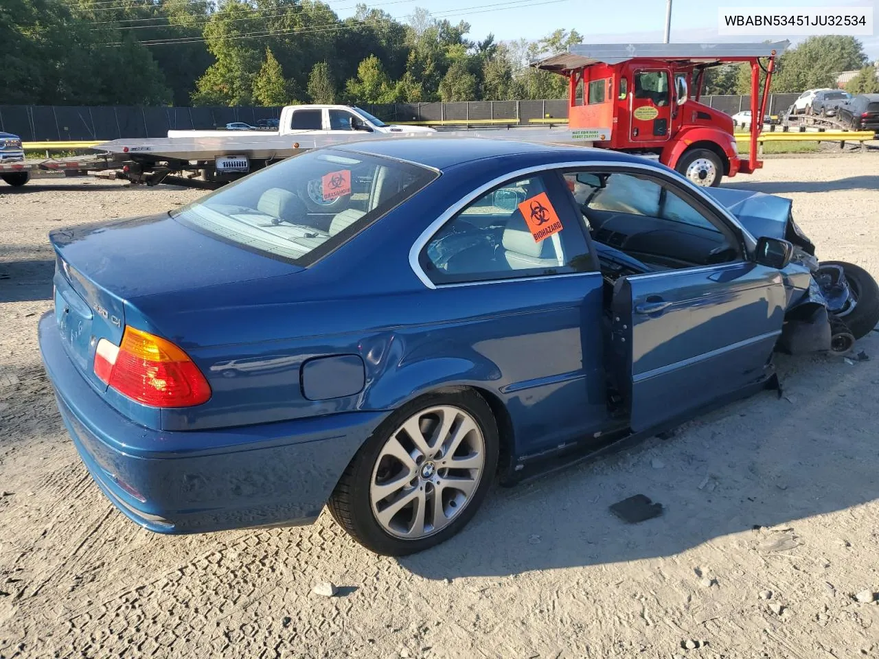 2001 BMW 330 Ci VIN: WBABN53451JU32534 Lot: 70293314