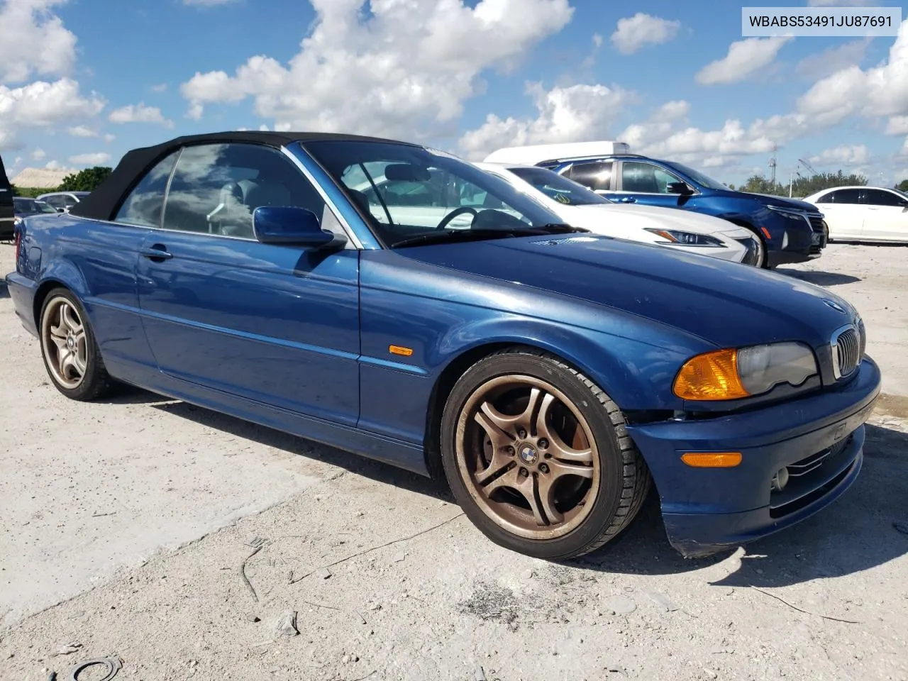 2001 BMW 330 Ci VIN: WBABS53491JU87691 Lot: 72695594