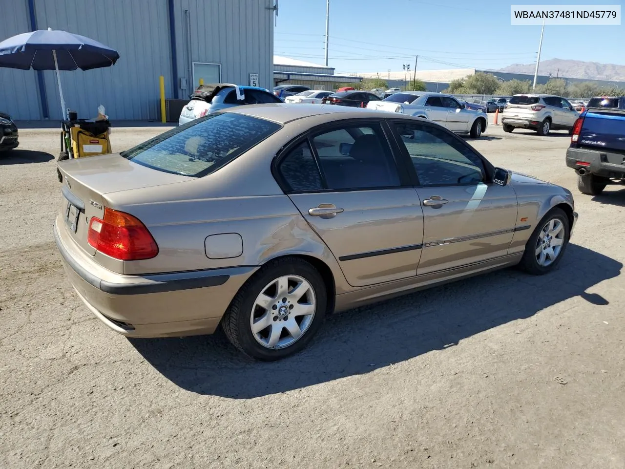 2001 BMW 325 I VIN: WBAAN37481ND45779 Lot: 73063504