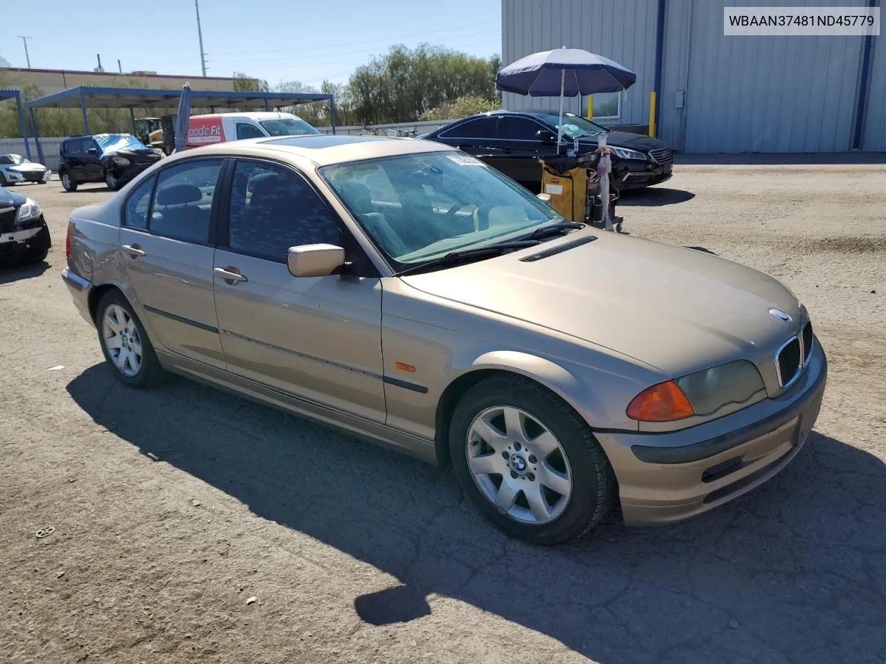 2001 BMW 325 I VIN: WBAAN37481ND45779 Lot: 73063504