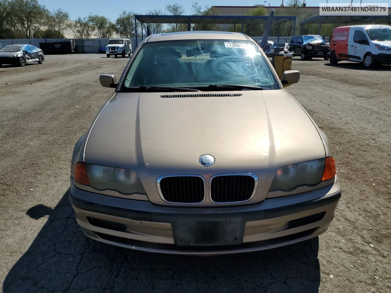 2001 BMW 325 I VIN: WBAAN37481ND45779 Lot: 73063504