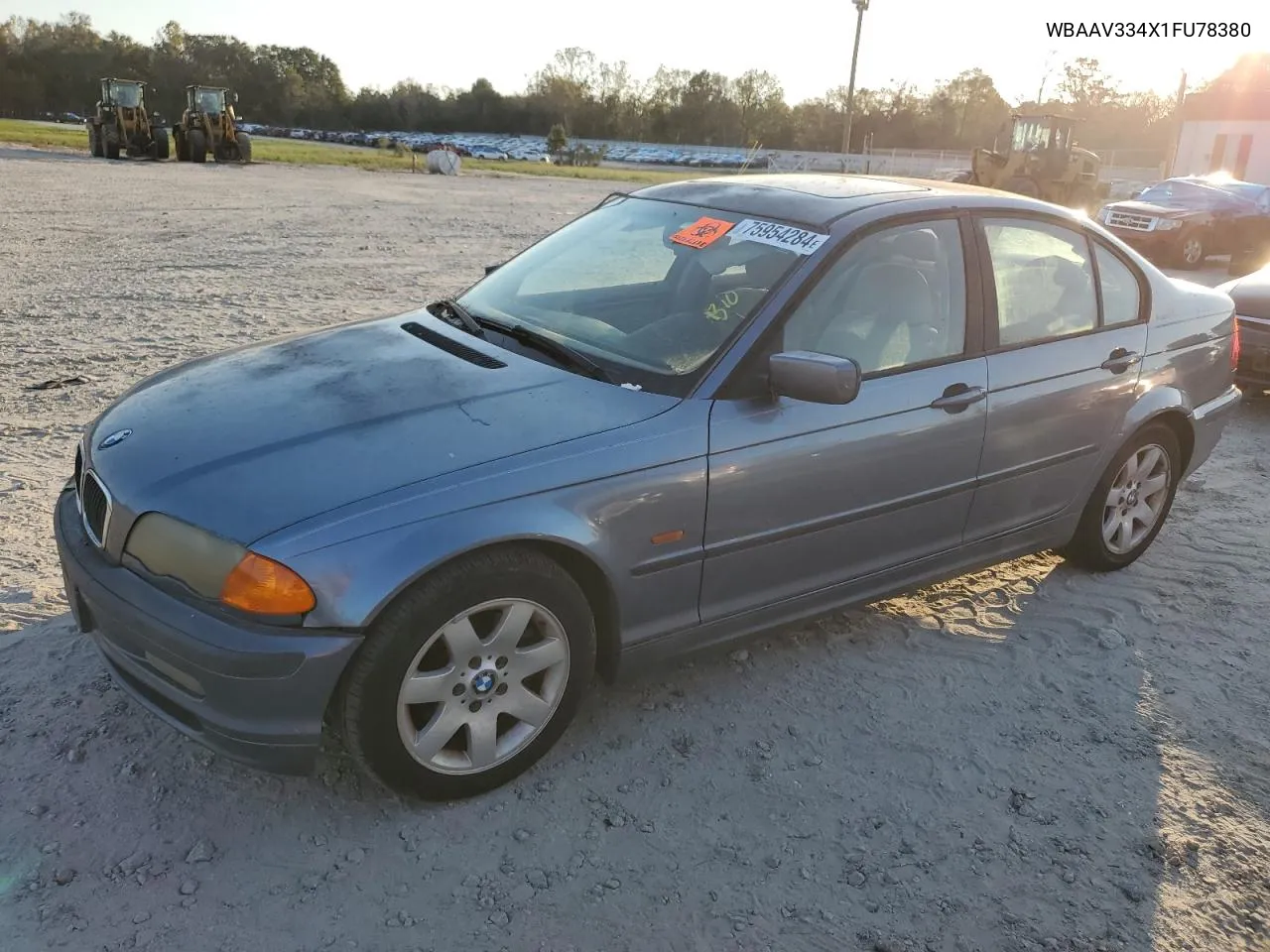 2001 BMW 325 I VIN: WBAAV334X1FU78380 Lot: 75954284