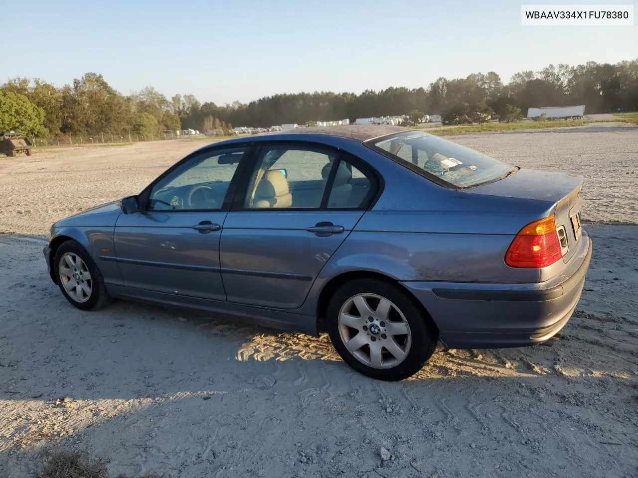 2001 BMW 325 I VIN: WBAAV334X1FU78380 Lot: 75954284