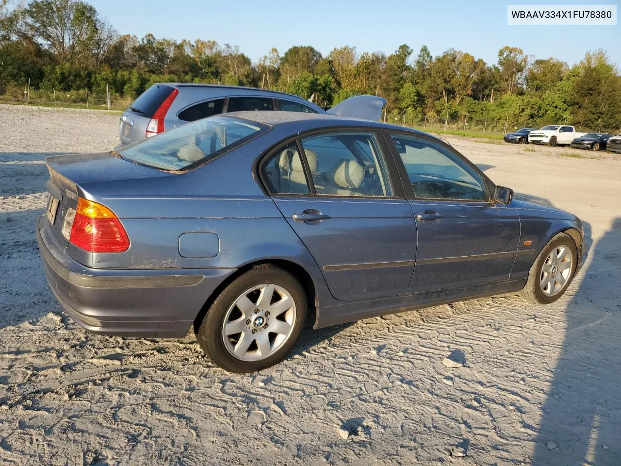 2001 BMW 325 I VIN: WBAAV334X1FU78380 Lot: 75954284