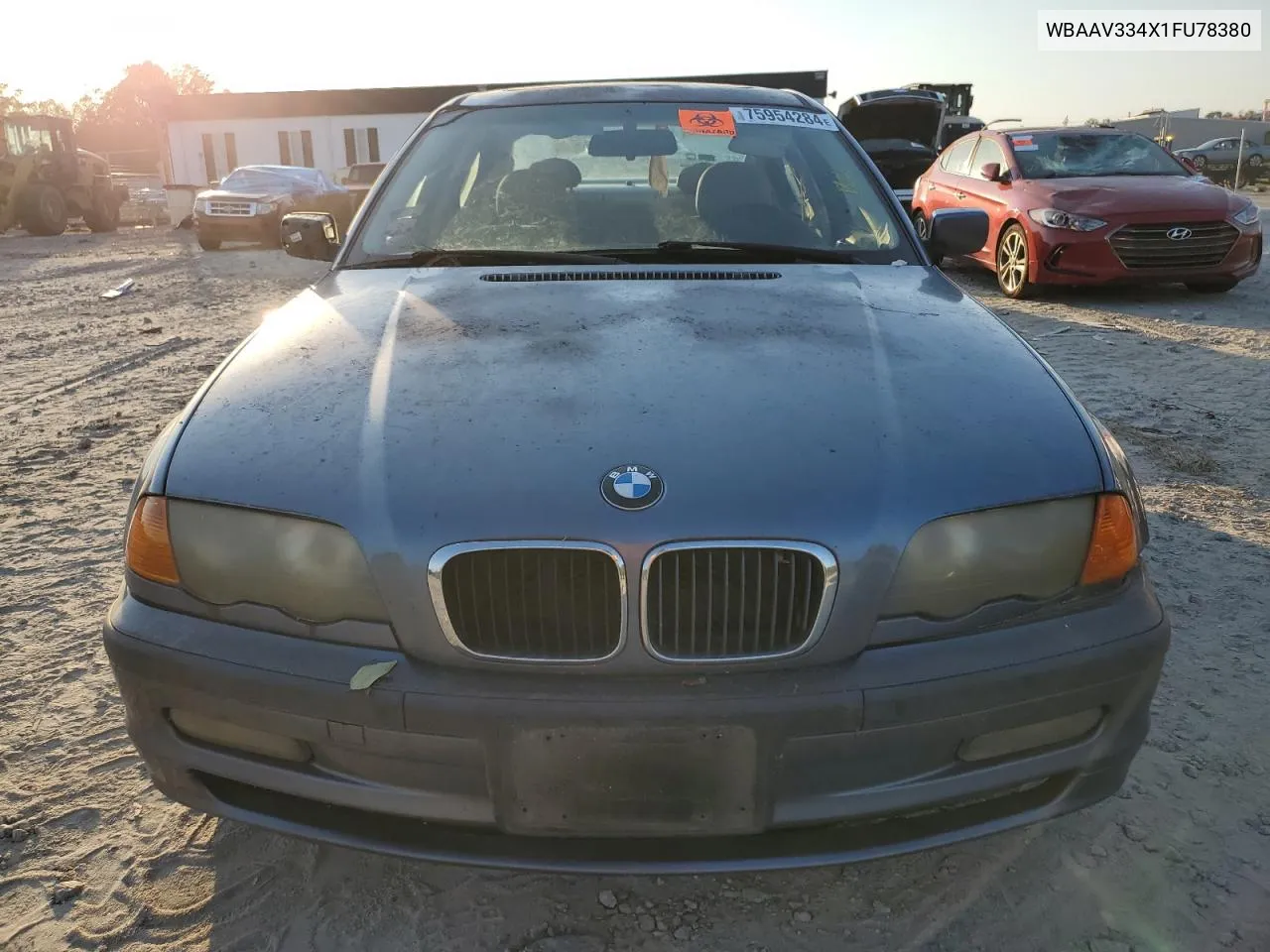 2001 BMW 325 I VIN: WBAAV334X1FU78380 Lot: 75954284