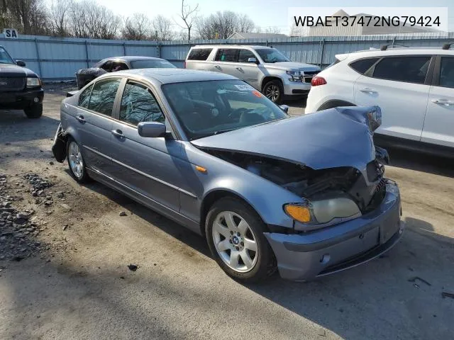 2002 BMW 325 I VIN: WBAET37472NG79424 Lot: 54676224