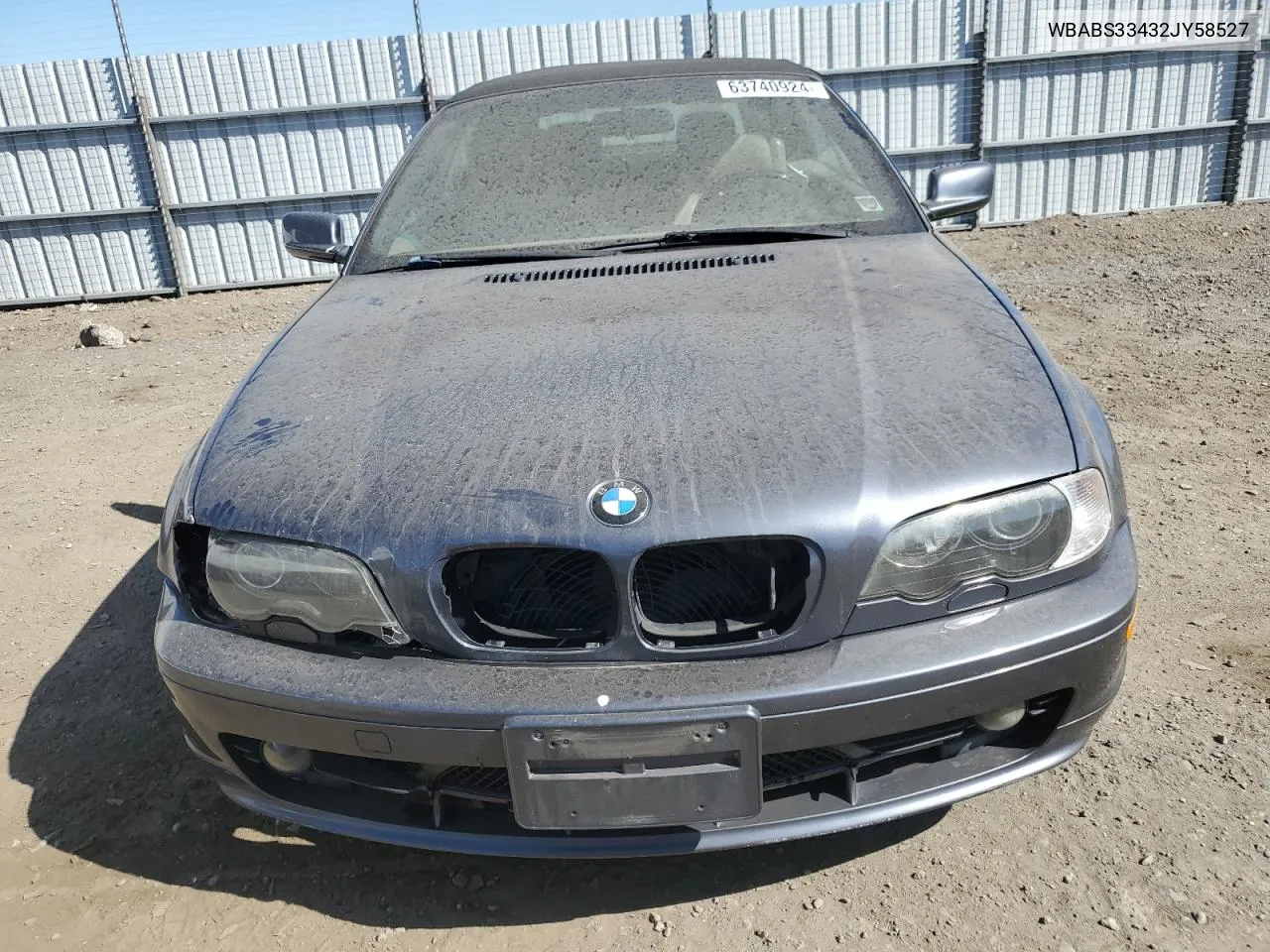 2002 BMW 325 Ci VIN: WBABS33432JY58527 Lot: 63740924