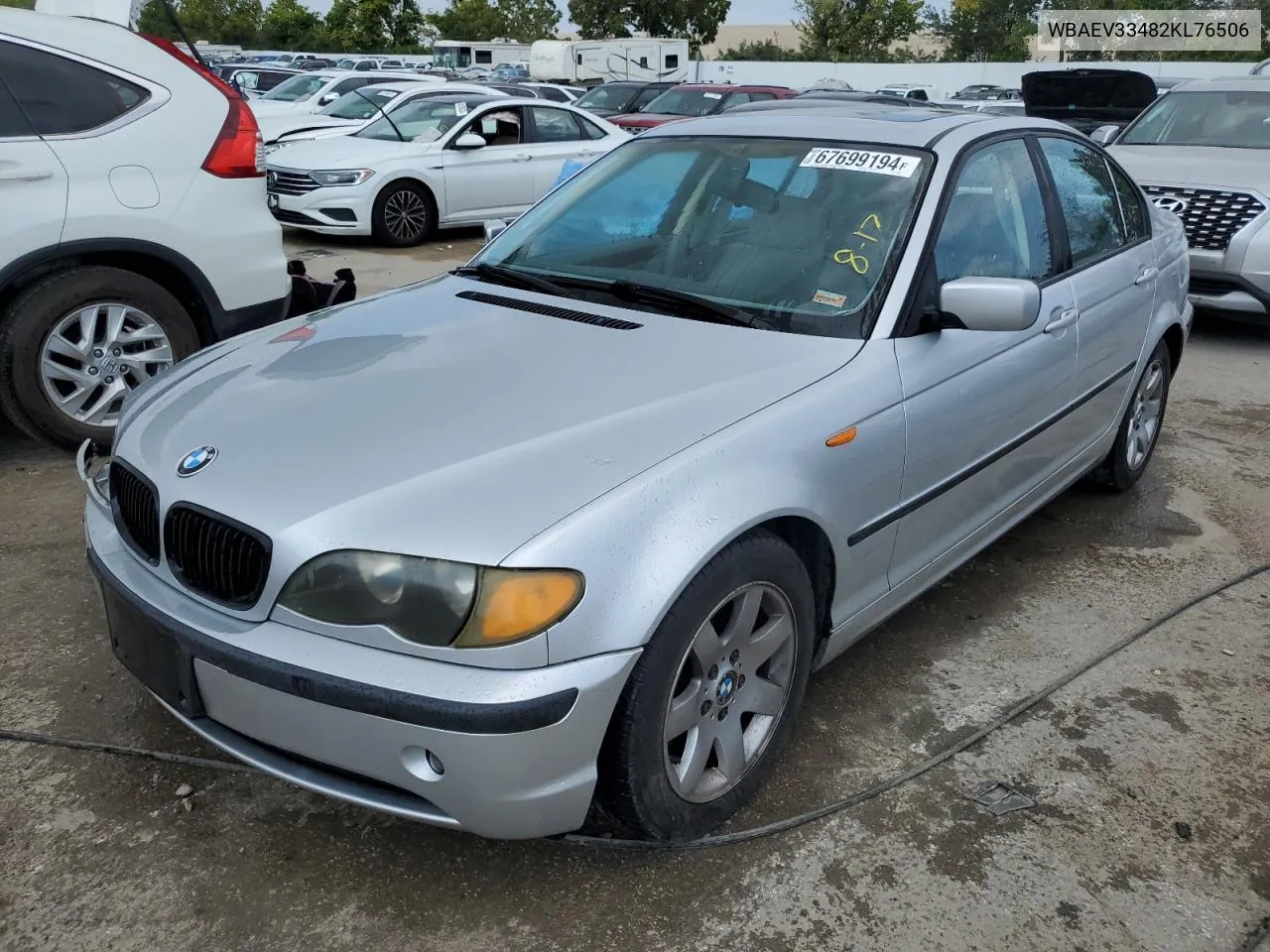 2002 BMW 325 I VIN: WBAEV33482KL76506 Lot: 67699194