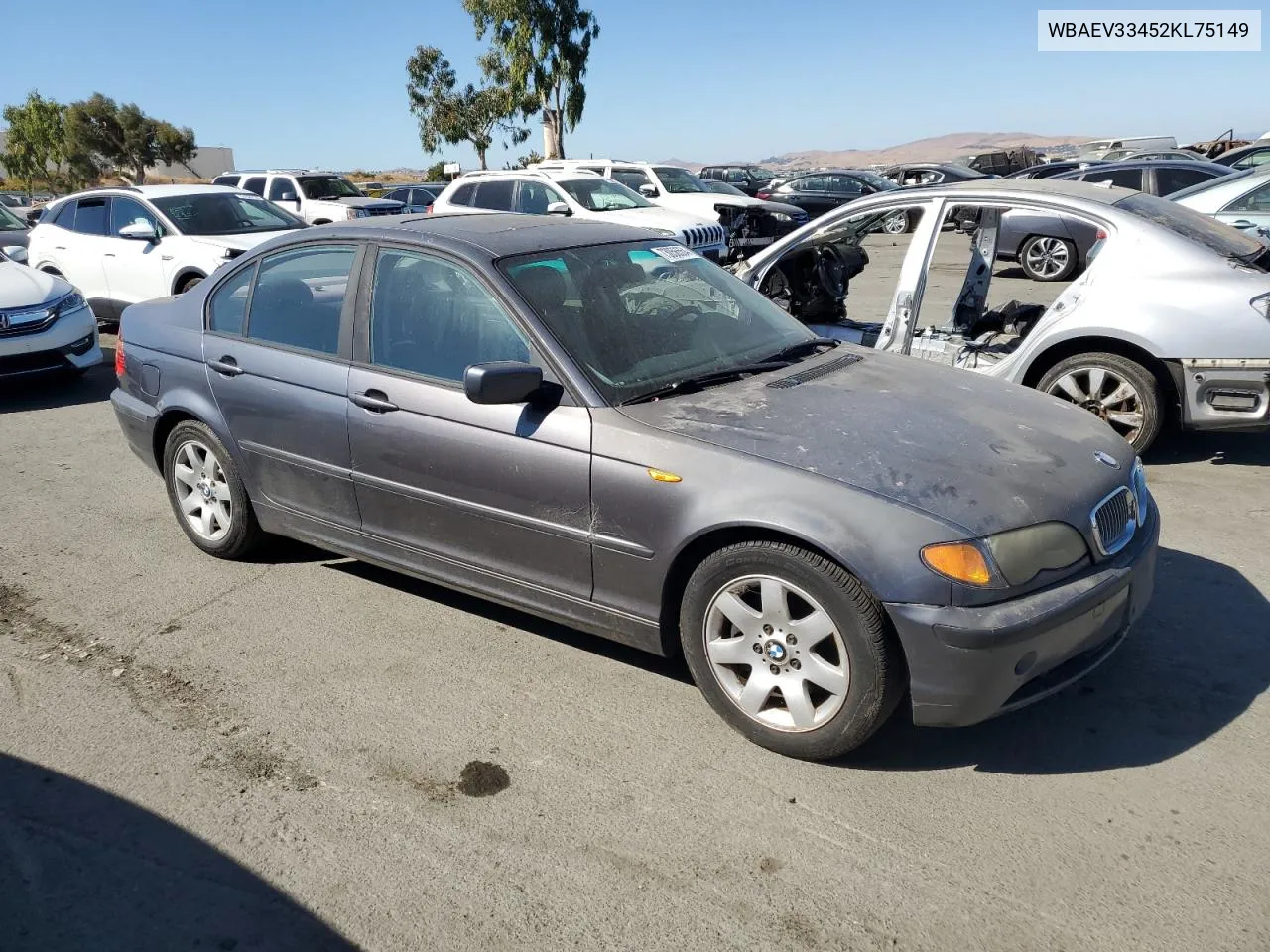 2002 BMW 325 I VIN: WBAEV33452KL75149 Lot: 73056554