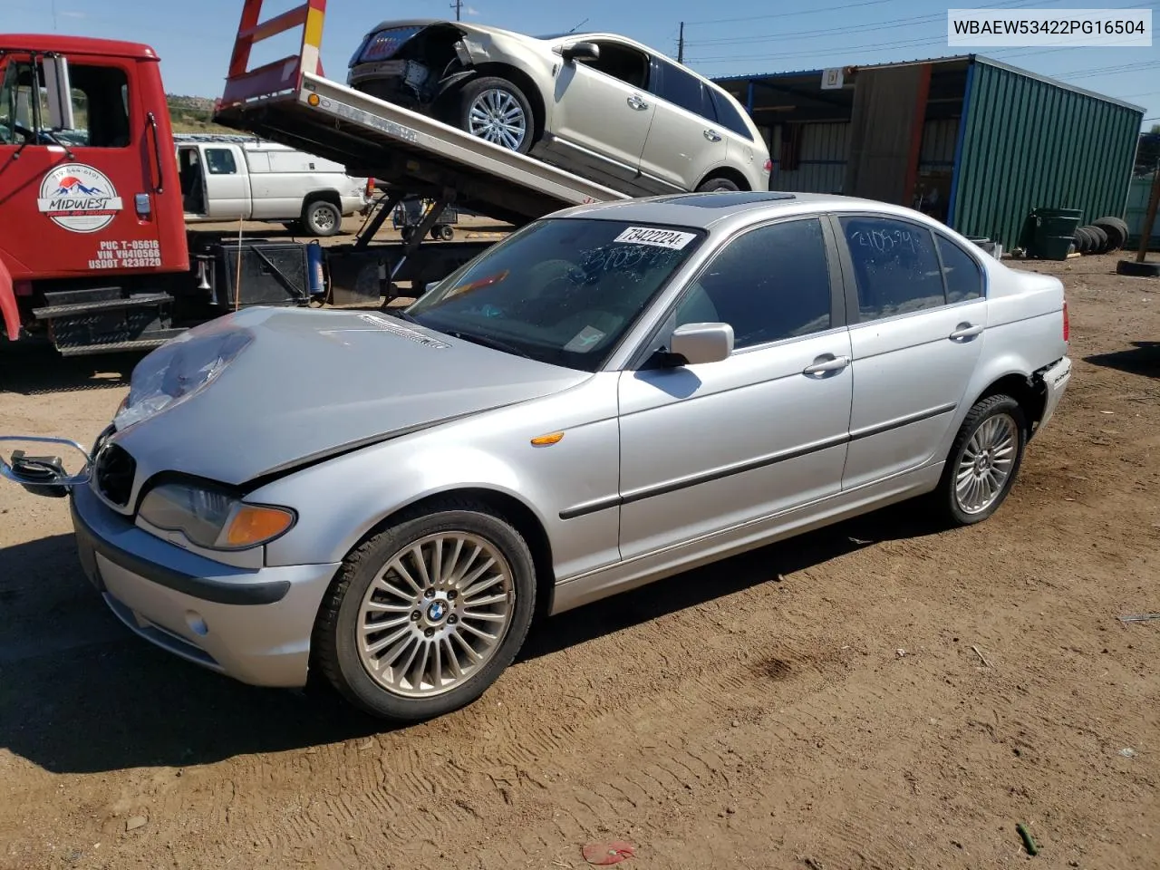 2002 BMW 330 Xi VIN: WBAEW53422PG16504 Lot: 73422224