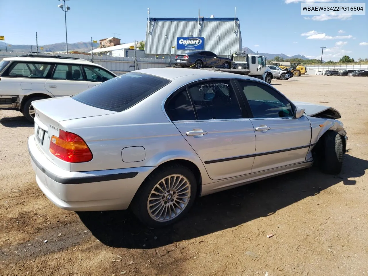 2002 BMW 330 Xi VIN: WBAEW53422PG16504 Lot: 73422224