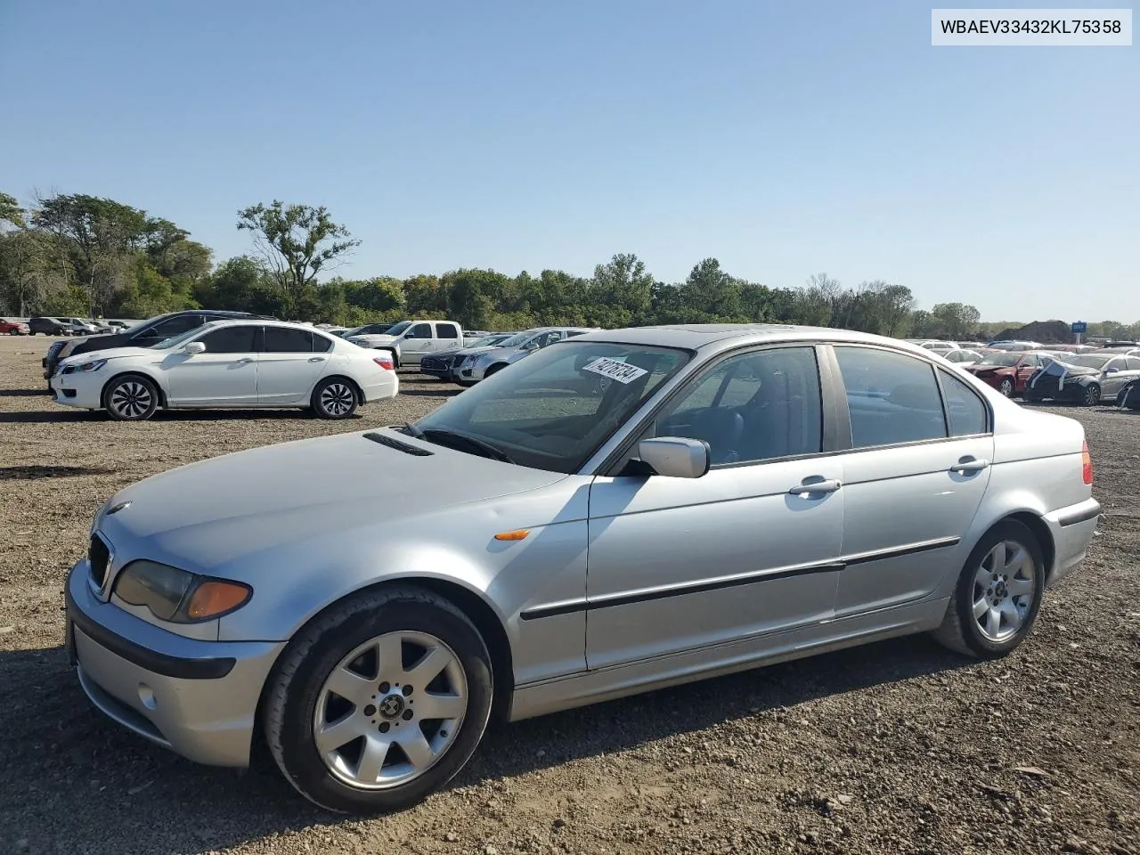 2002 BMW 325 I VIN: WBAEV33432KL75358 Lot: 74276734