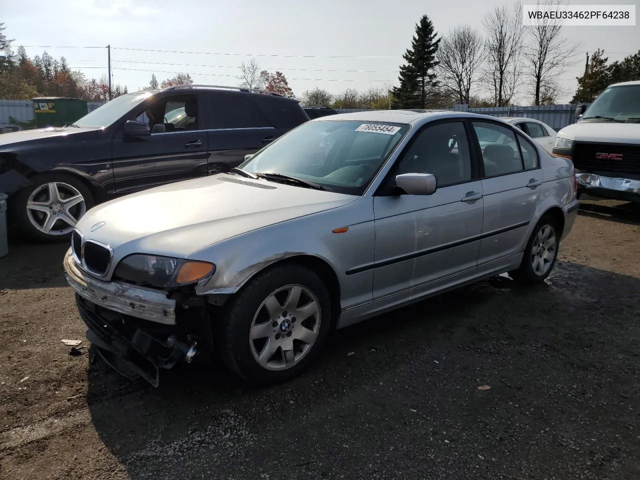 2002 BMW 325 Xi VIN: WBAEU33462PF64238 Lot: 78055454