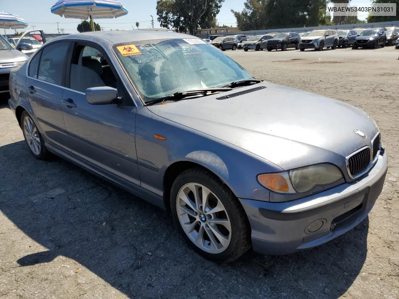 2003 BMW 330 Xi VIN: WBAEW53403PN31031 Lot: 71236924