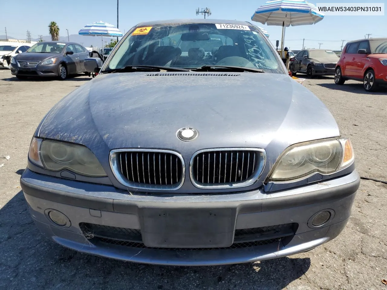 2003 BMW 330 Xi VIN: WBAEW53403PN31031 Lot: 71236924