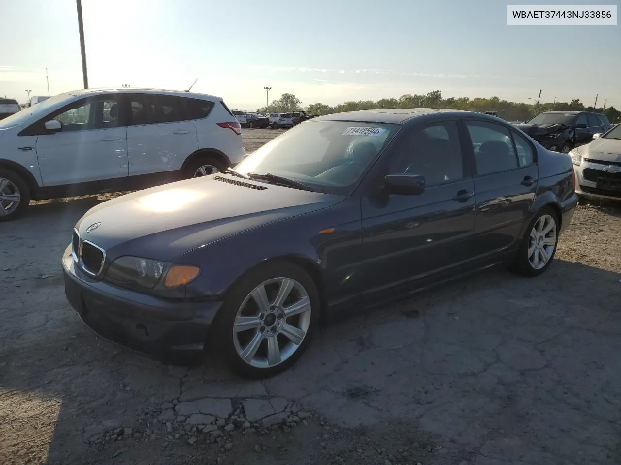 2003 BMW 325 I VIN: WBAET37443NJ33856 Lot: 71412594