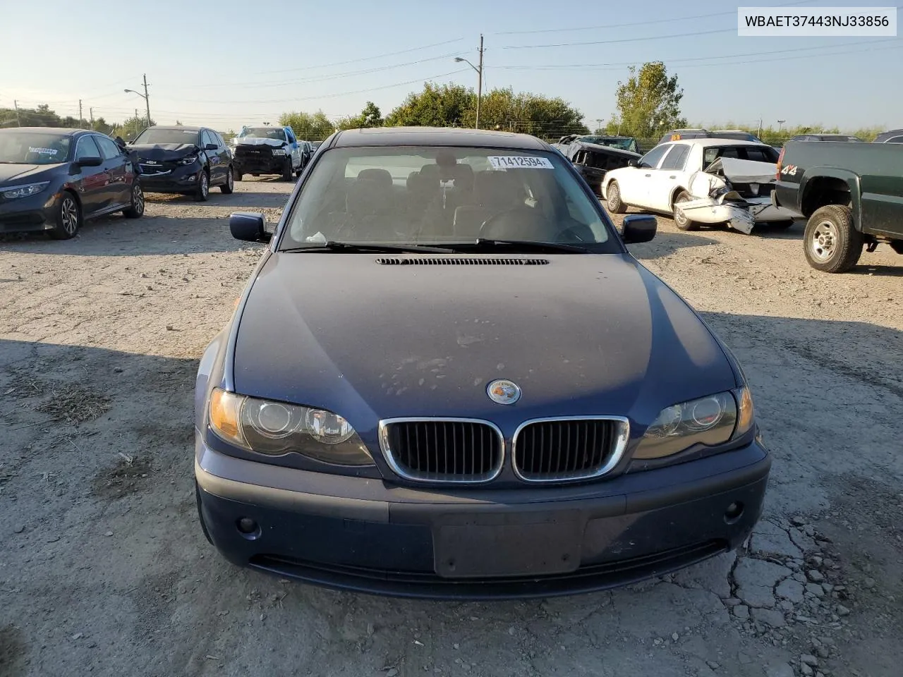 2003 BMW 325 I VIN: WBAET37443NJ33856 Lot: 71412594