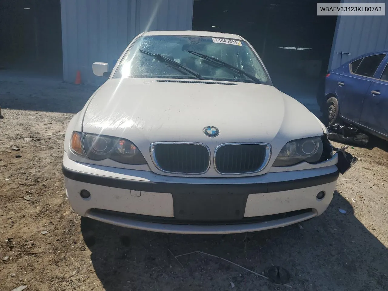 2003 BMW 325 I VIN: WBAEV33423KL80763 Lot: 74043994