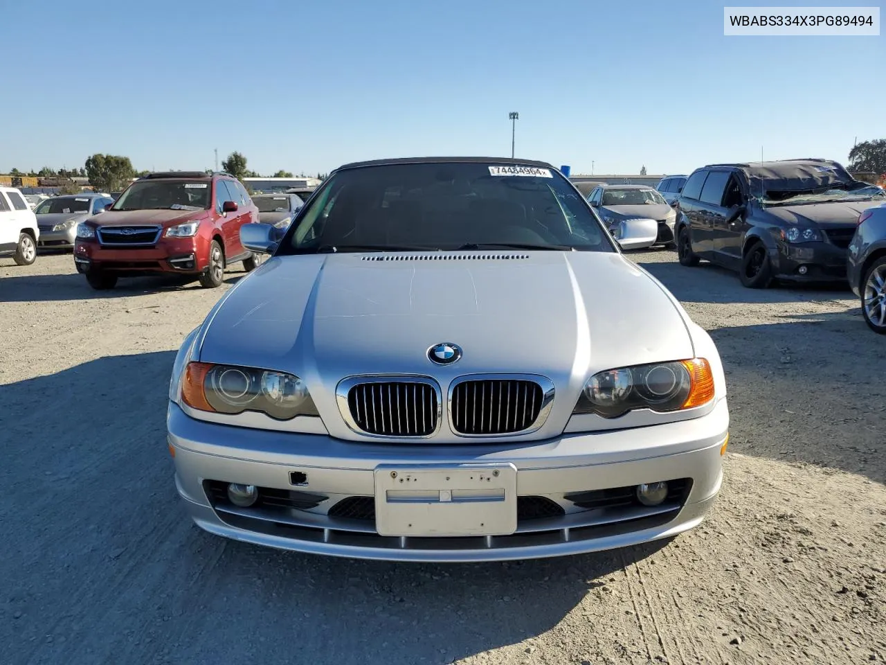 2003 BMW 325 Ci VIN: WBABS334X3PG89494 Lot: 74484964