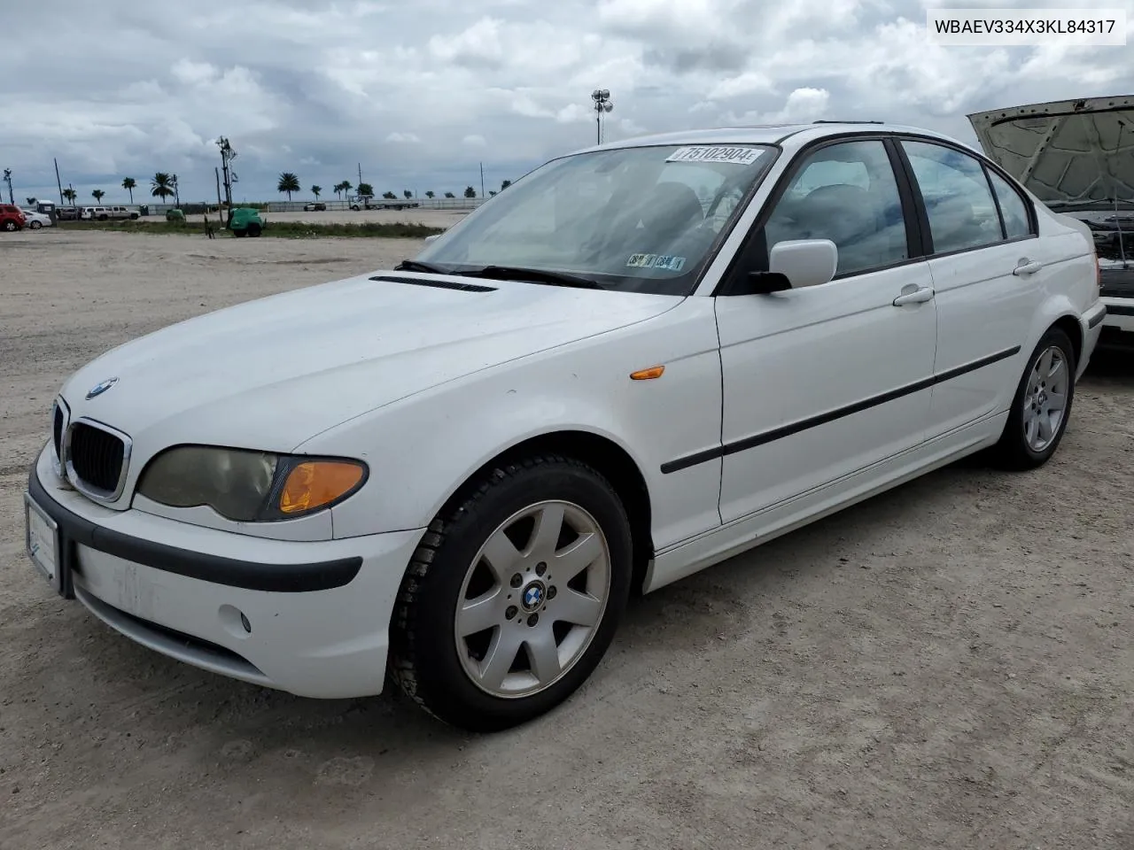 2003 BMW 325 I VIN: WBAEV334X3KL84317 Lot: 75102904