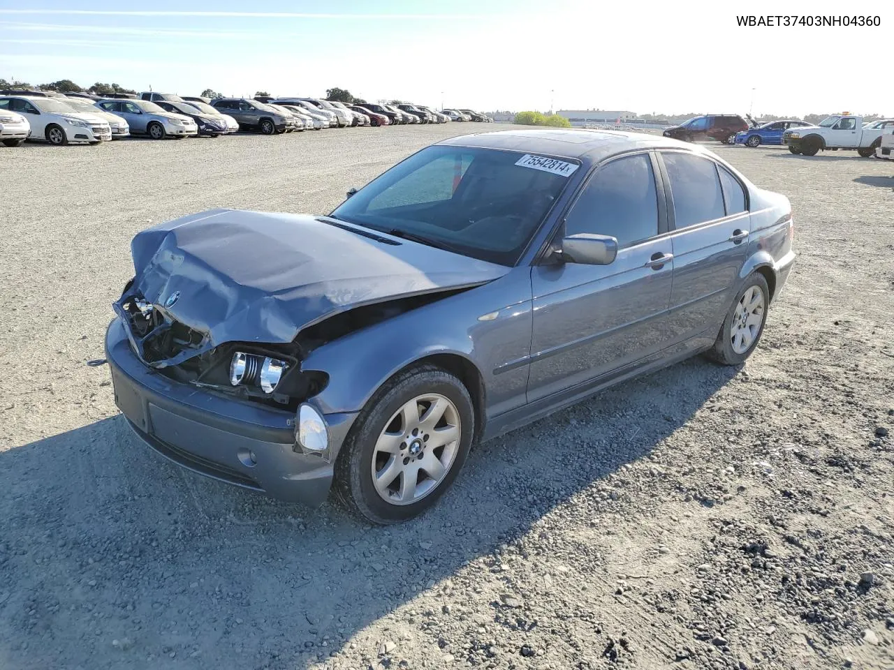 2003 BMW 325 I VIN: WBAET37403NH04360 Lot: 75542814