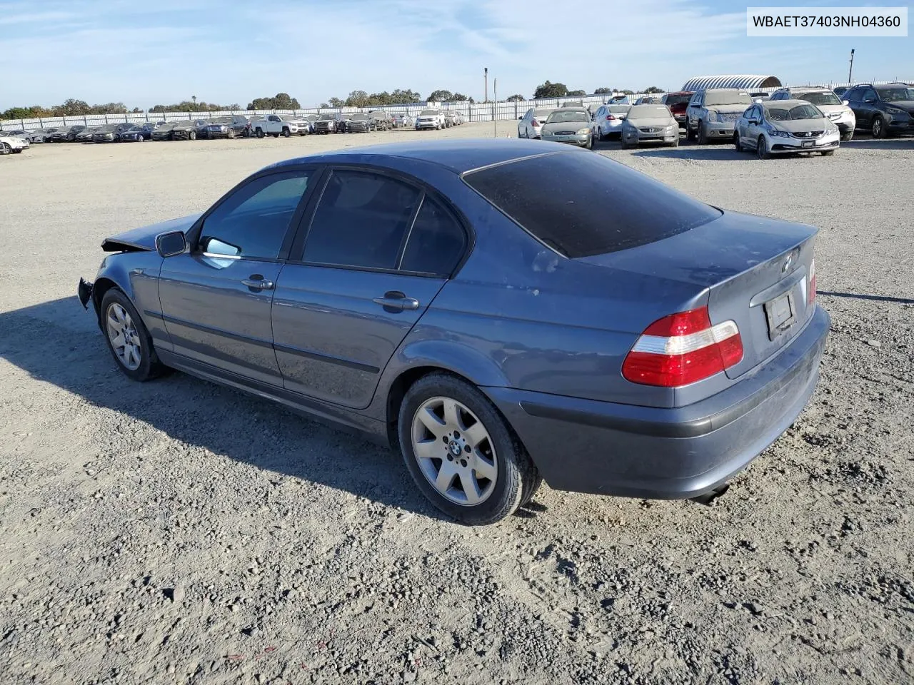 2003 BMW 325 I VIN: WBAET37403NH04360 Lot: 75542814