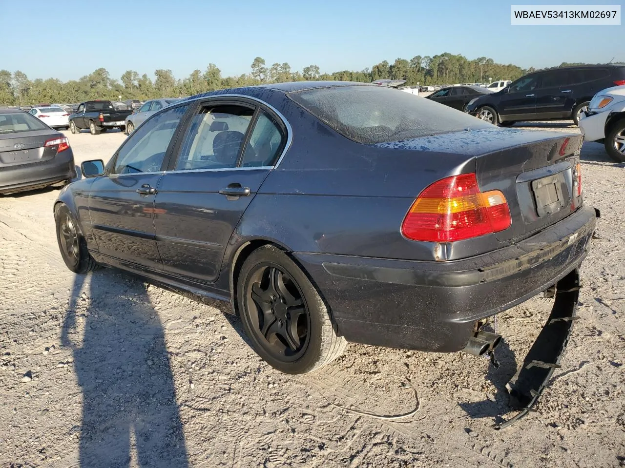 2003 BMW 330 I VIN: WBAEV53413KM02697 Lot: 76511414