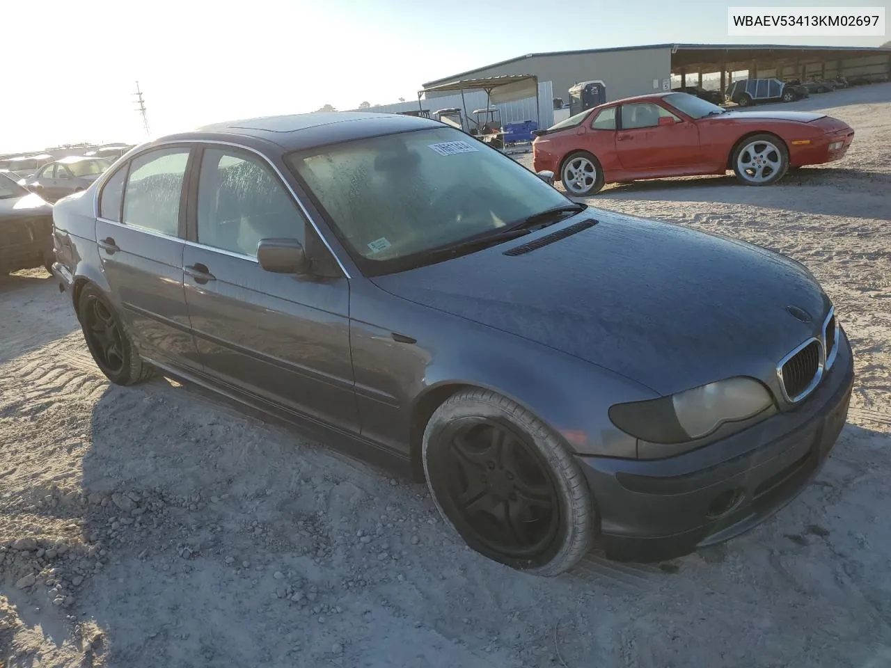 2003 BMW 330 I VIN: WBAEV53413KM02697 Lot: 76511414