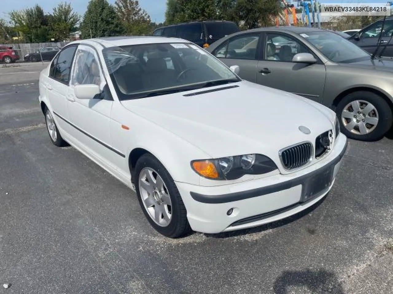 2003 BMW 325 I VIN: WBAEV33483KL84218 Lot: 77914694