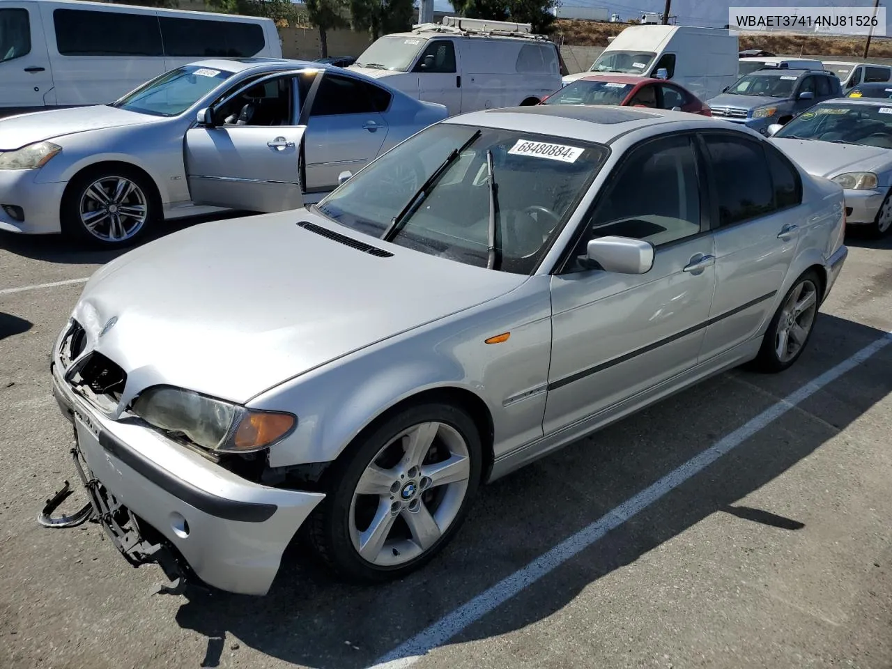 2004 BMW 325 I VIN: WBAET37414NJ81526 Lot: 68480884