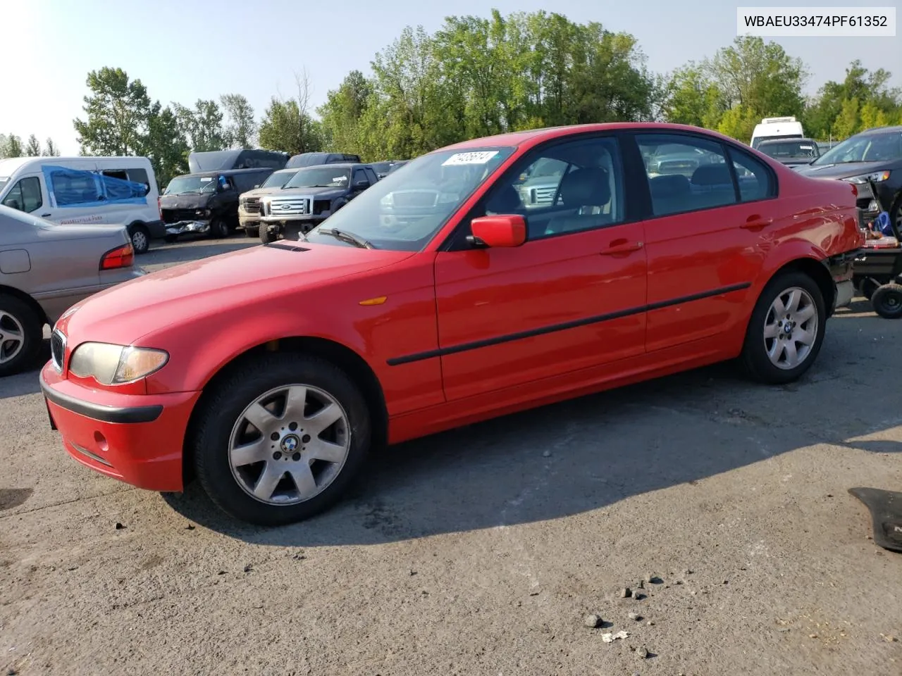 2004 BMW 325 Xi VIN: WBAEU33474PF61352 Lot: 70435614