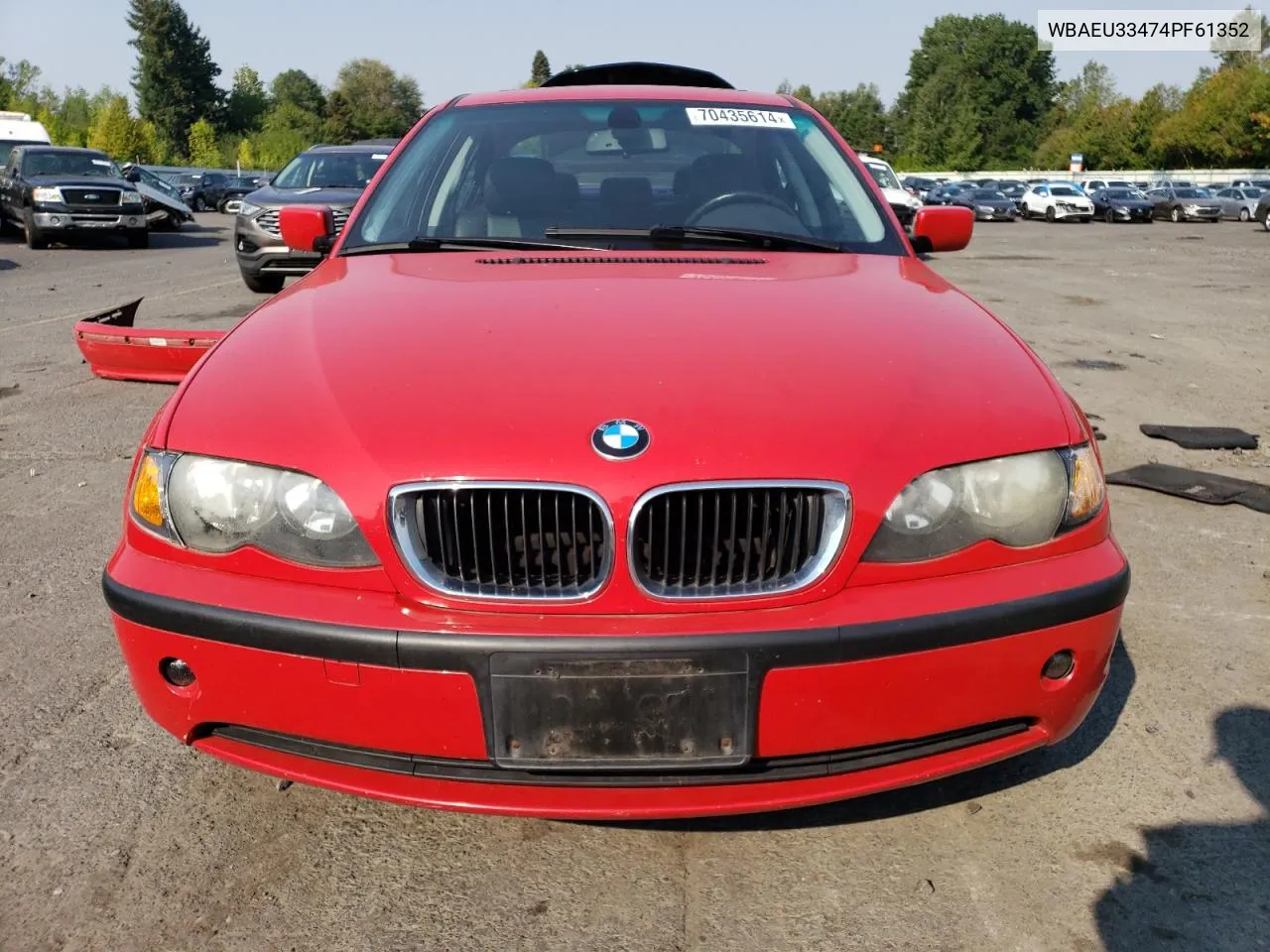 2004 BMW 325 Xi VIN: WBAEU33474PF61352 Lot: 70435614