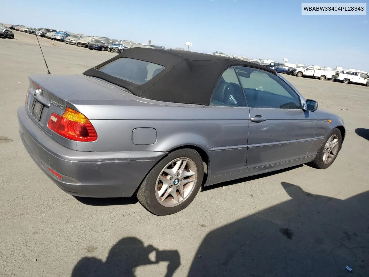 2004 BMW 325 Ci VIN: WBABW33404PL28343 Lot: 75012124