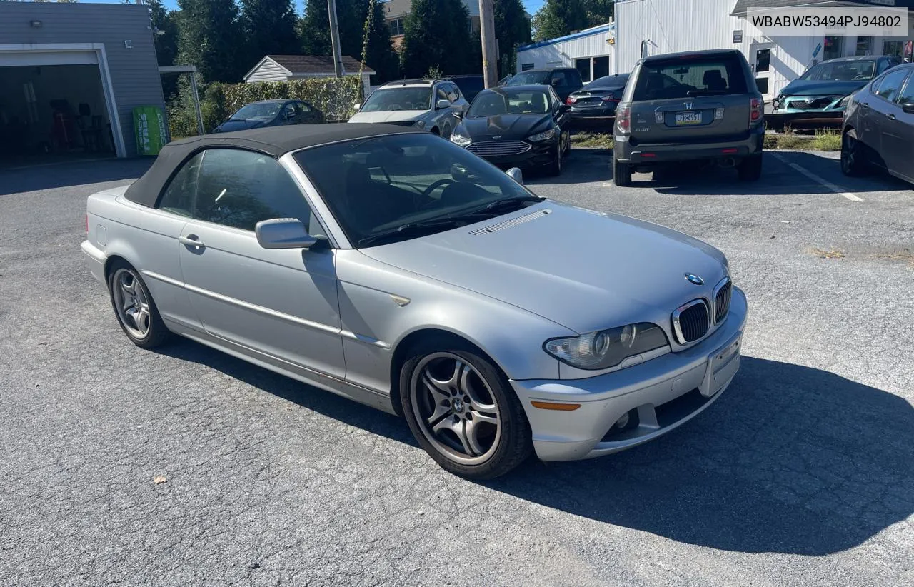 2004 BMW 330 Ci VIN: WBABW53494PJ94802 Lot: 75439274