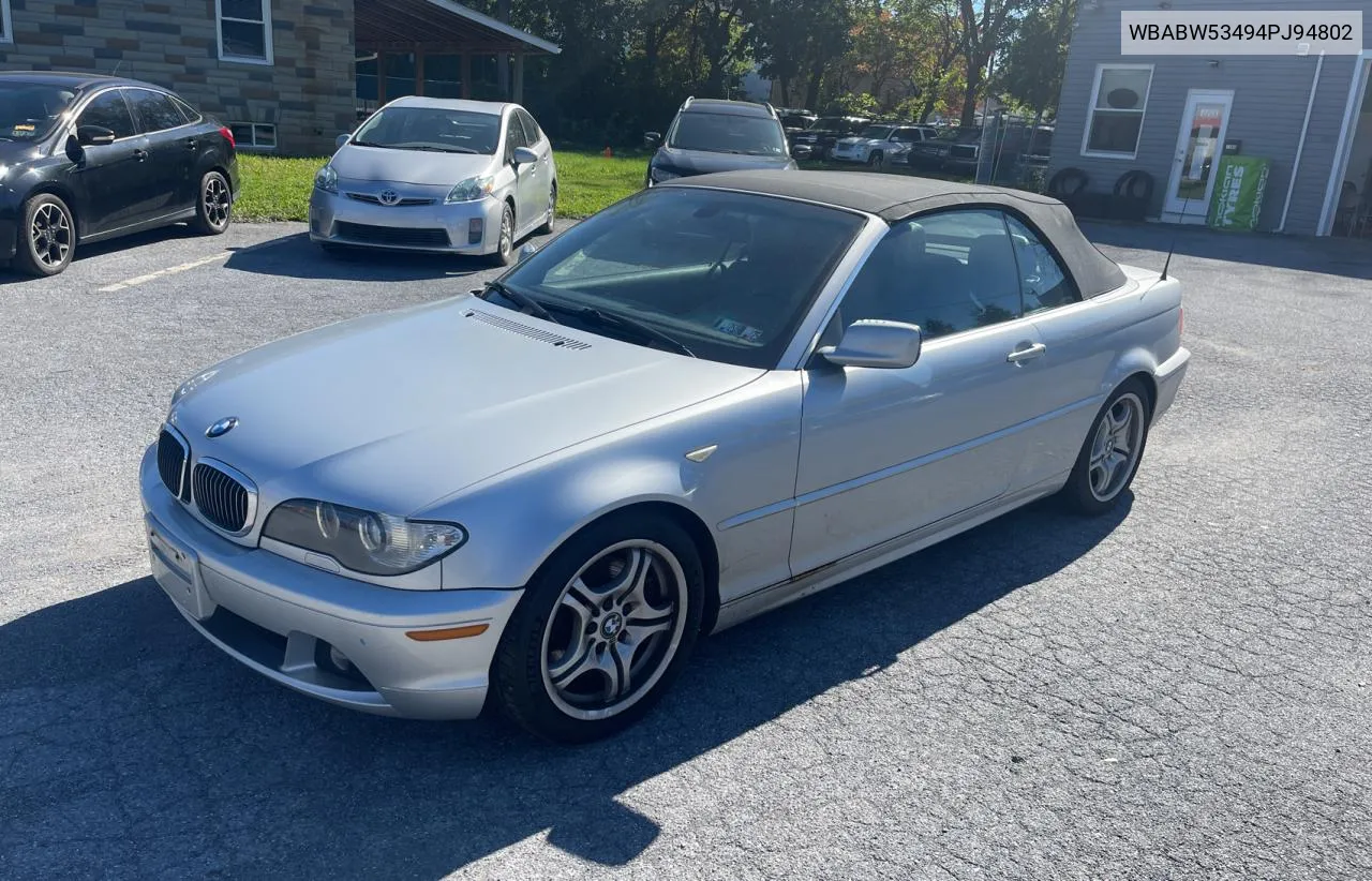 2004 BMW 330 Ci VIN: WBABW53494PJ94802 Lot: 75439274