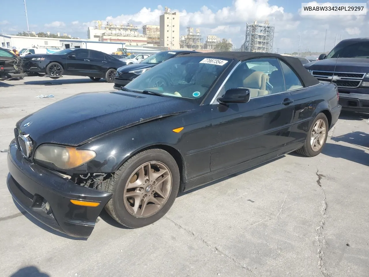 2004 BMW 325 Ci VIN: WBABW33424PL29297 Lot: 77867354