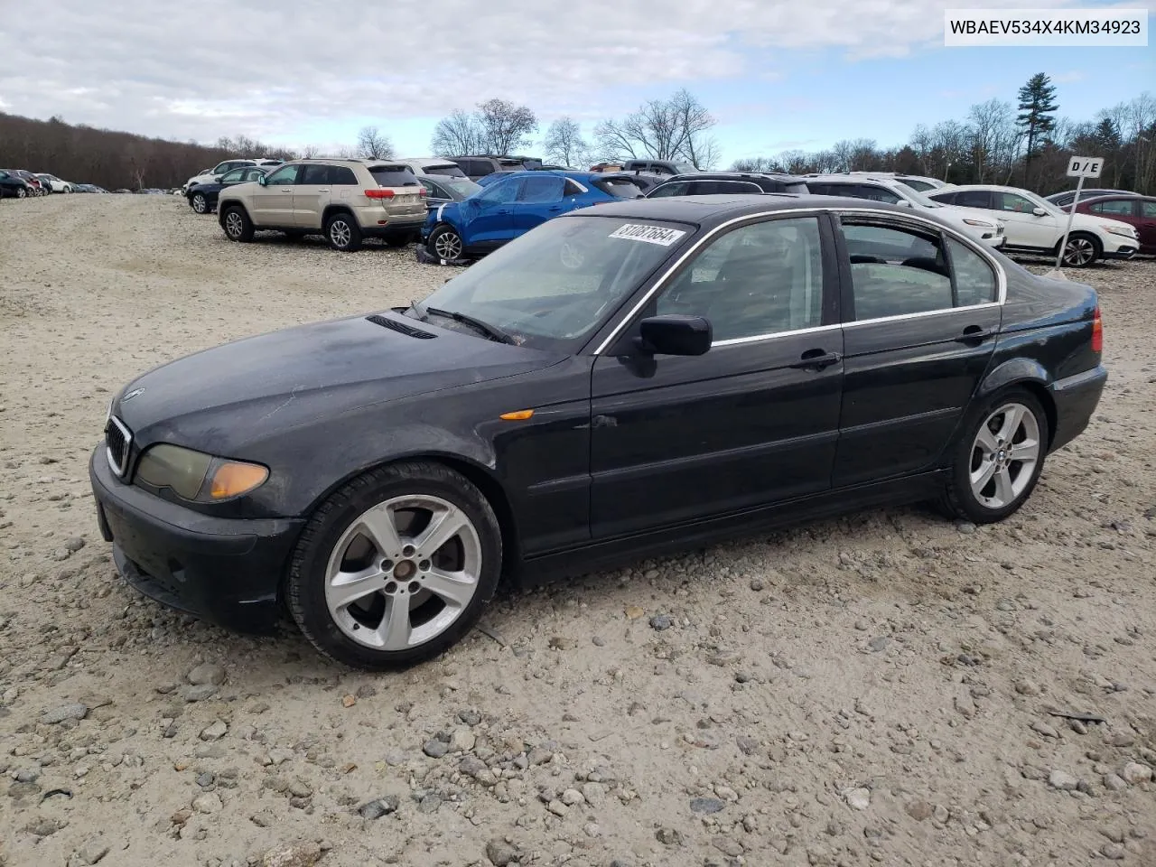 2004 BMW 330 I VIN: WBAEV534X4KM34923 Lot: 81087664