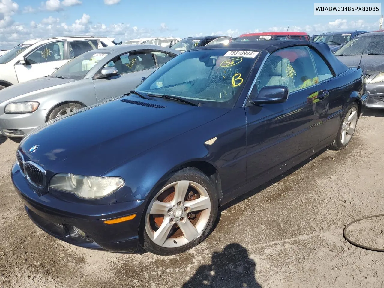 2005 BMW 325 Ci VIN: WBABW33485PX83085 Lot: 75318984