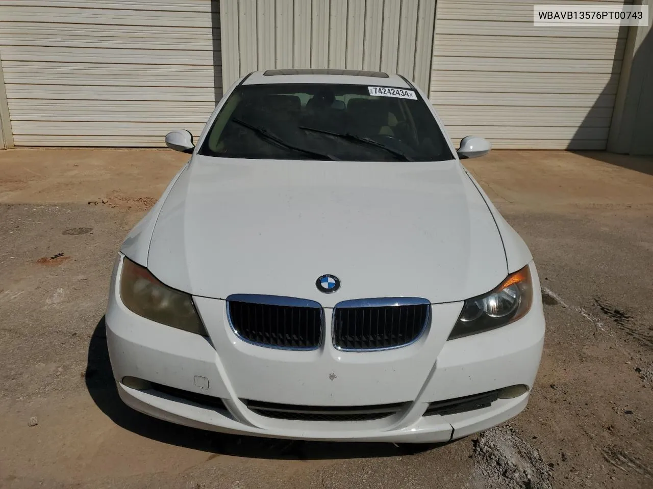 2006 BMW 325 I VIN: WBAVB13576PT00743 Lot: 74242434