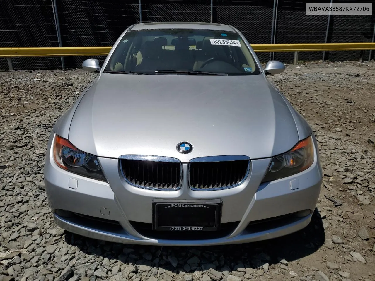 2007 BMW 328 I VIN: WBAVA33587KX72706 Lot: 60289644