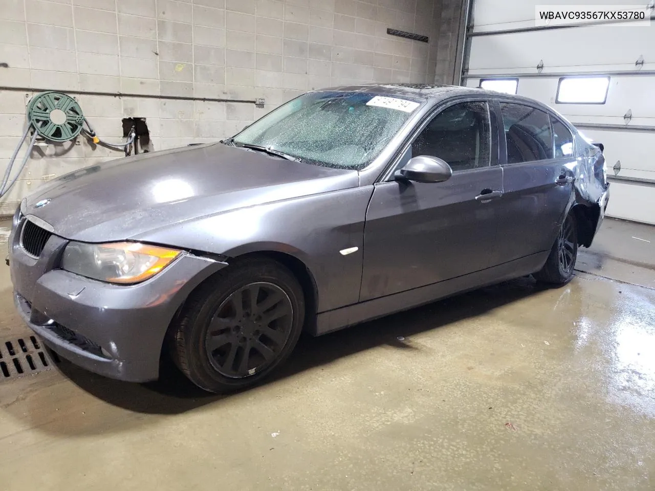 2007 BMW 328 Xi VIN: WBAVC93567KX53780 Lot: 67491794