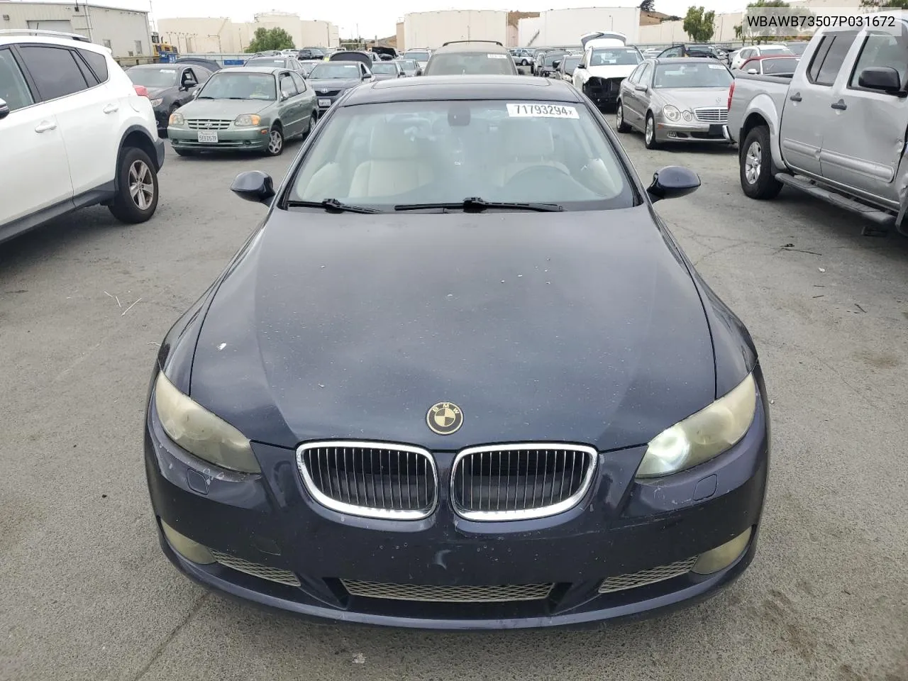 2007 BMW 335 I VIN: WBAWB73507P031672 Lot: 71793294