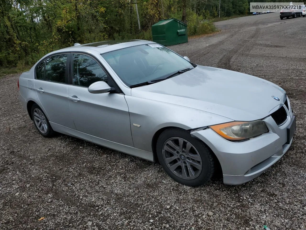 2007 BMW 328 I VIN: WBAVA33597KX77218 Lot: 72557734