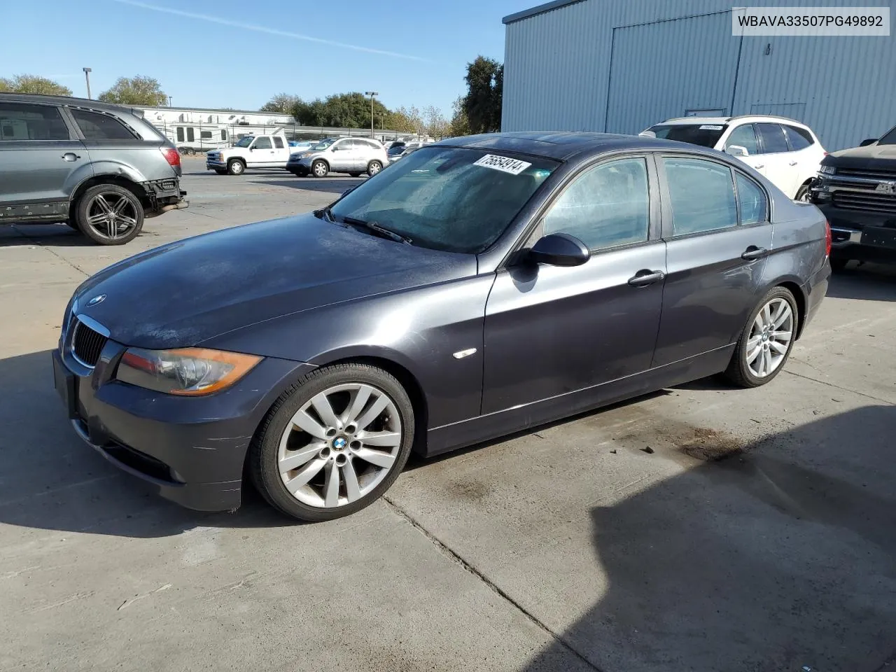 2007 BMW 328 I VIN: WBAVA33507PG49892 Lot: 75654914