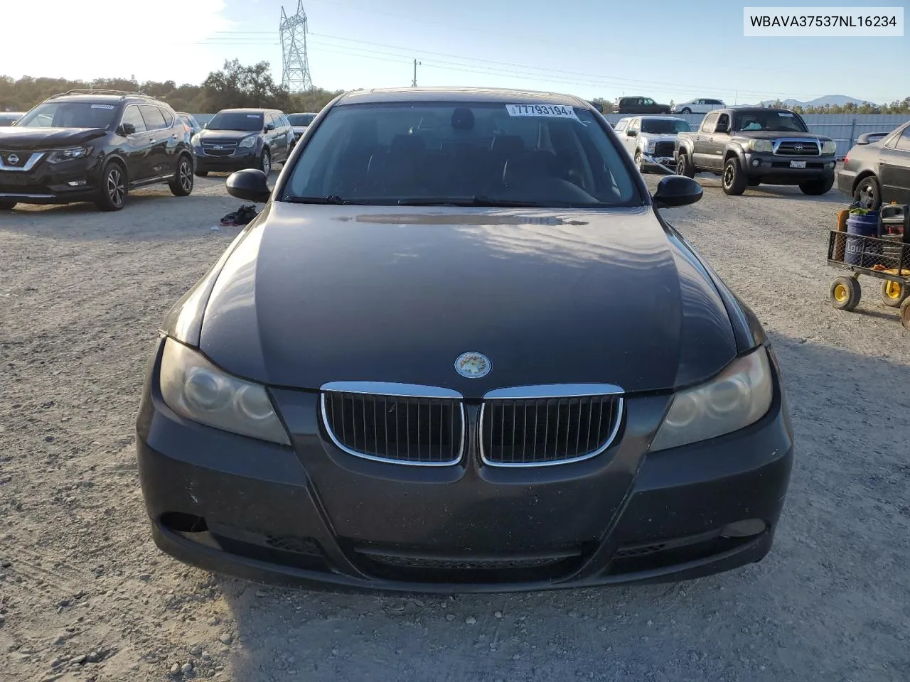 2007 BMW 328 I VIN: WBAVA37537NL16234 Lot: 77793194